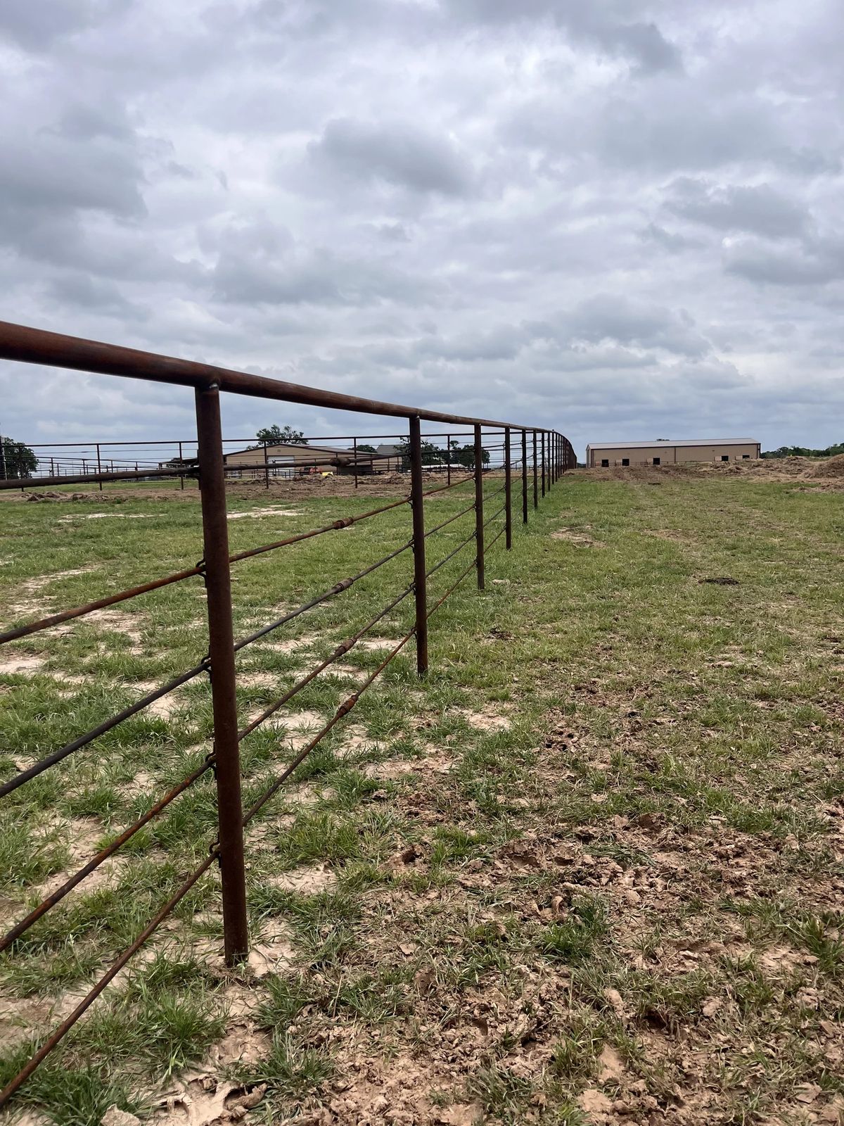 Agricultural Pipe Fence Line